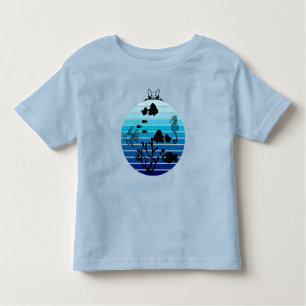 T-shirt Pour Les Tous Petits Kitty Chat regarder le poisson dans Fishbowl