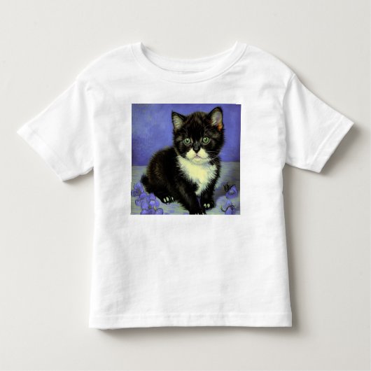 T-shirt Pour Les Tous Petits Kitty Tuxedo Van Gogh (Devant)