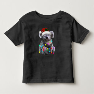T-shirt Pour Les Tous Petits Koala Assis Avec Les Lumières De Noël Saison De No