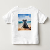 T-shirt Pour Les Tous Petits Koala sur une plage de sable (Dos)