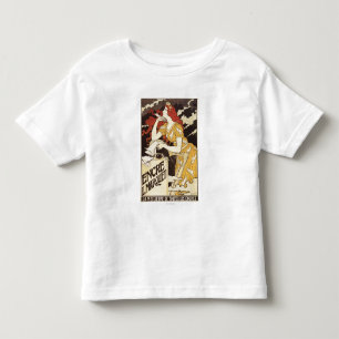 T-shirt Pour Les Tous Petits L. Marquet Ink Femme à tête rouge et harpe