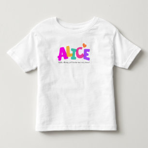 T-shirt Pour Les Tous Petits La bulle nommée de filles de signification d'Alic