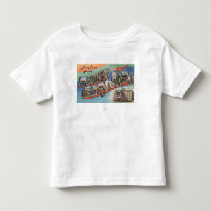 T-shirt Pour Les Tous Petits La Caroline du Nord (fleur d'état/oiseau)