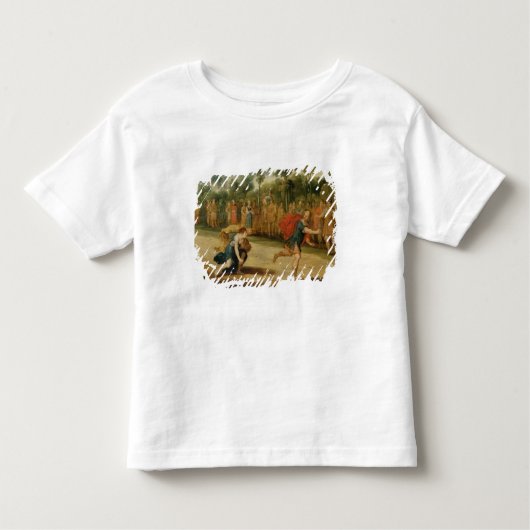 T-shirt Pour Les Tous Petits La course d'Atalanta et de Hippomenes (huile sur (Devant)