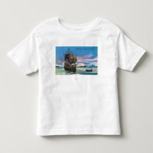 T-shirt Pour Les Tous Petits La fleur printanière débarquant en 1620 la scèn