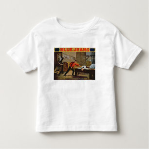 T-shirt Pour Les Tous Petits "La grande scène de scierie", affiche pour des