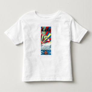 T-shirt Pour Les Tous Petits La ligne affiche de l'Alaska de paquebot