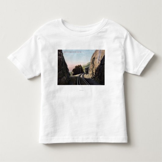 T-shirt Pour Les Tous Petits La ligne courte wagon de chemin de fer (Devant)