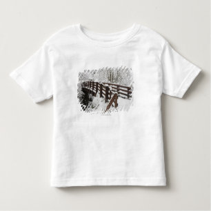 T-shirt Pour Les Tous Petits La neige a couvert le pont en bois
