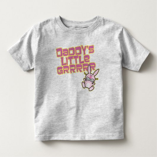 T-shirt Pour Les Tous Petits La petite fille de papa (Devant)
