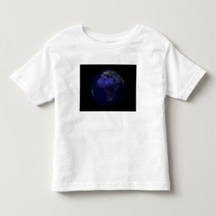 T-shirt Pour Les Tous Petits La pleine terre la nuit montrant l'Afrique et