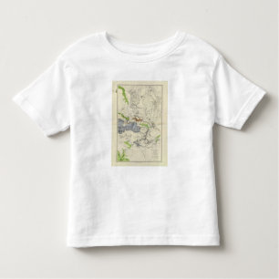 T-shirt Pour Les Tous Petits La rivière Green de la carte de voie ferrée