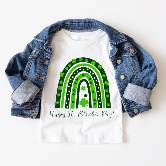 T-shirt Pour Les Tous Petits La Saint-Patrick Verte Trèfle Arc-en-ciel