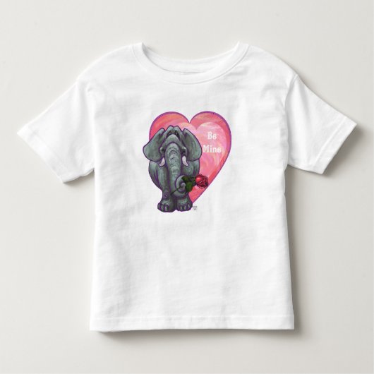 T-shirt Pour Les Tous Petits La Saint-Valentin des éléphants (Devant)