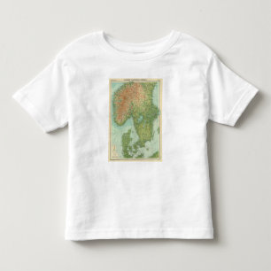 T-shirt Pour Les Tous Petits La Scandinavie et le Danemark du sud