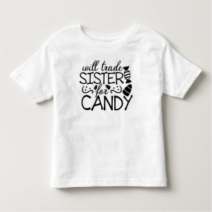 T-shirt Pour Les Tous Petits La soeur de Candy Halloween White