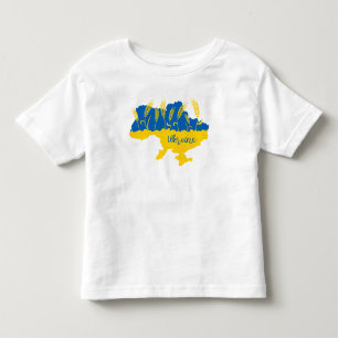 T-shirt Pour Les Tous Petits La typographie ukrainienne et l'oreille au blé sur