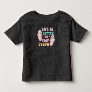 T-shirt Pour Les Tous Petits La vie est meilleure en flip flop Summer Adventure