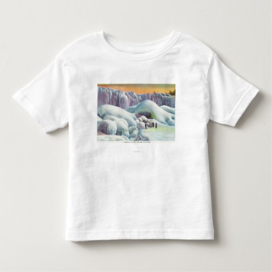 T-shirt Pour Les Tous Petits La vue de l'Américain tombe en hiver (Devant)