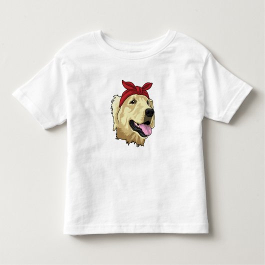 T-shirt Pour Les Tous Petits Labrador avec Bandana (Devant)