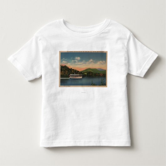 T-shirt Pour Les Tous Petits Lac Junaluska, OR - vue de bateau cherokee (Devant)