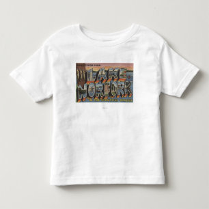T-shirt Pour Les Tous Petits Lac Norfork, Arkansas - grandes scènes de lettre