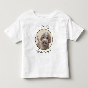 T-shirt Pour Les Tous Petits Lagotto Romagnolo Peinture - Cute Original Chien A