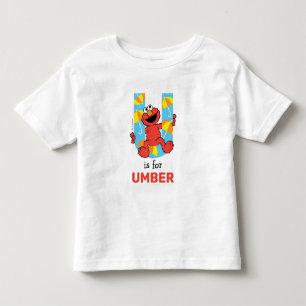 T-shirt Pour Les Tous Petits L'alphabet d'Elmo U Parapluie