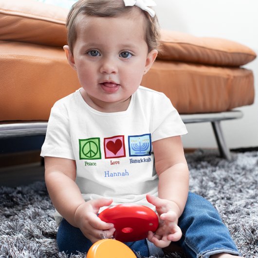 T-shirt Pour Les Tous Petits L'amour pour la paix Hanoukka