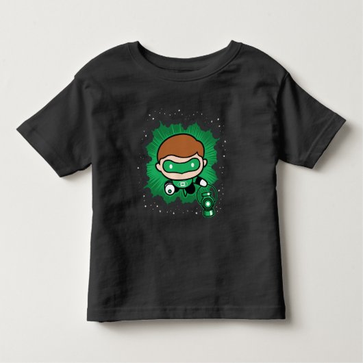 T-shirt Pour Les Tous Petits Lanterne verte de Chibi qui traverse l'espace (Devant)