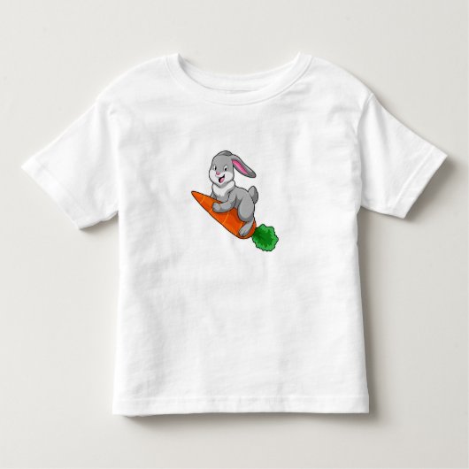 T-shirt Pour Les Tous Petits Lapin avec carotte (Devant)