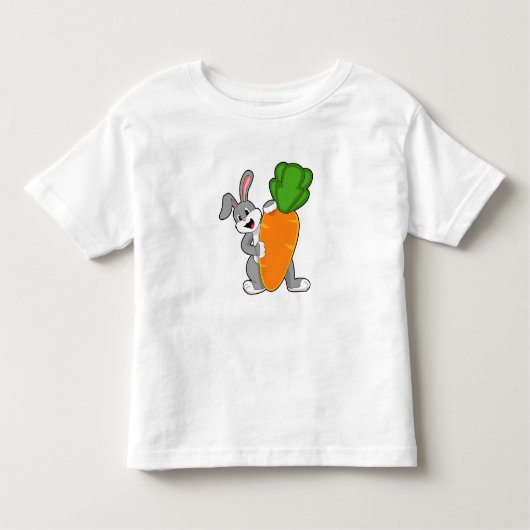 T-shirt Pour Les Tous Petits Lapin avec carotte (Devant)