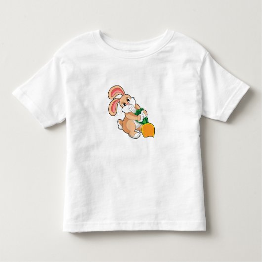T-shirt Pour Les Tous Petits Lapin avec carotte (Devant)