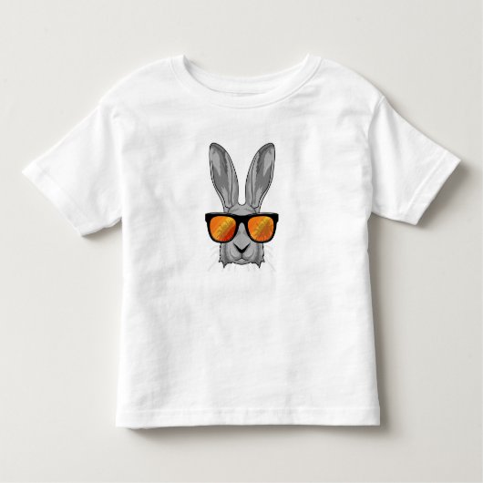 T-shirt Pour Les Tous Petits Lapin avec lunettes de soleil (Devant)