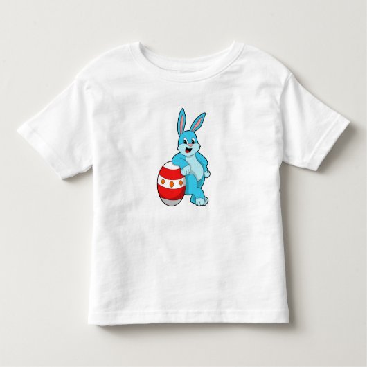 T-shirt Pour Les Tous Petits Lapin avec oeuf de Pâques (Devant)