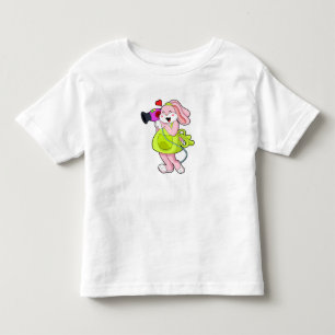 T-shirt Pour Les Tous Petits Lapin coiffeur au sèche-cheveux