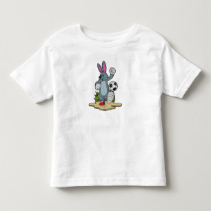 T-shirt Pour Les Tous Petits Lapin comme joueur de football avec Soccer