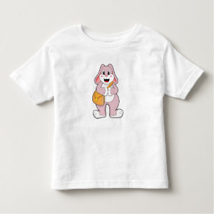 T-shirt Pour Les Tous Petits Lapin comme randonneur avec sac