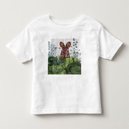 T-shirt Pour Les Tous Petits Lapin dans une patte de chou (Devant)
