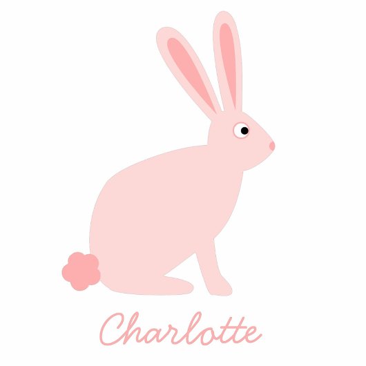 T-shirt Pour Les Tous Petits Lapin de Pâques Rose Personnalisé