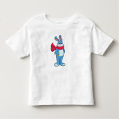 T-shirt Pour Les Tous Petits Lapin en hiver avec Écharpe (Devant)