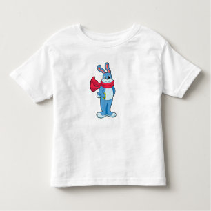 T-shirt Pour Les Tous Petits Lapin en hiver avec Écharpe