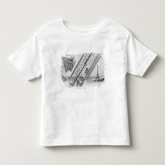 T-shirt Pour Les Tous Petits L'ascenseur d'Otis dans Tour Eiffel (Devant)