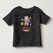 T-shirt Pour Les Tous Petits L'astronaute spatial Galaxy Planet Donut Candy (Devant)