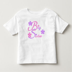 T-shirt Pour Les Tous Petits Lavande et grande soeur rose