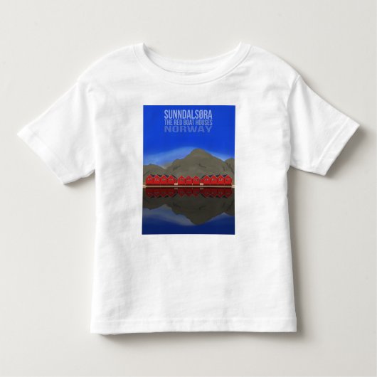 T-shirt Pour Les Tous Petits Le Bateau Rouge Maisons Sunndalsøra Norvège (Devant)