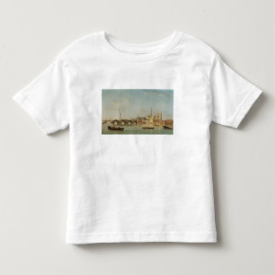 T-shirt Pour Les Tous Petits Le bâtiment du pont de Westminster avec un imagin