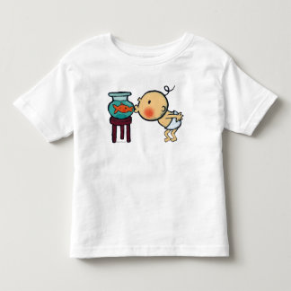 T-shirt Pour Les Tous Petits Le bocal à poissons embrasse le poisson rouge