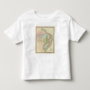 T-shirt Pour Les Tous Petits Le Brésil avec la Guyane, et le Paraguay