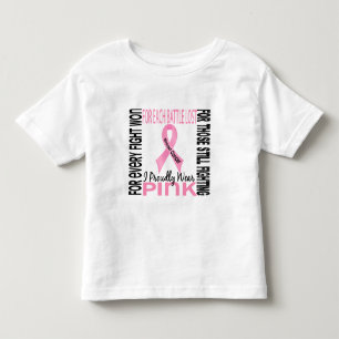 T-shirt Pour Les Tous Petits Le cancer du sein I portent fièrement le rose 2